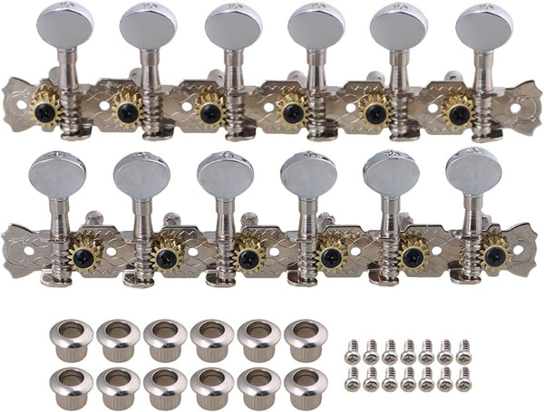 Chrome 12 String Acoustic Guitar Machine Heads 6L6R