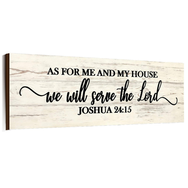 Jetec Bible Verse Scripture Wall Signs, as for Me and My House We Will Serve the