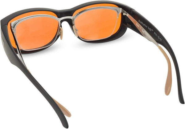 Fit-Over Amber Blue Light Blocking Sleep Glasses For Prescription Glasses | Fit Over 99.9% Blue Light Blocking, For Sleep, Nighttime Eyewear,