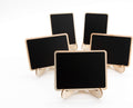 DSTELIN 10 Pack Mini Chalkboards Signs with Easel Stand, Small Rectangle Chalkboards Blackboard, Wood Place Cards for Weddings, Birthday Parties,