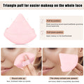 8 Pcs Cotton Powder Puff Face,Jassins Triangle Super Soft for Both Dry and Wet Makeup Setting/Concealer/Loose and Body Powder/Foundation/Blush