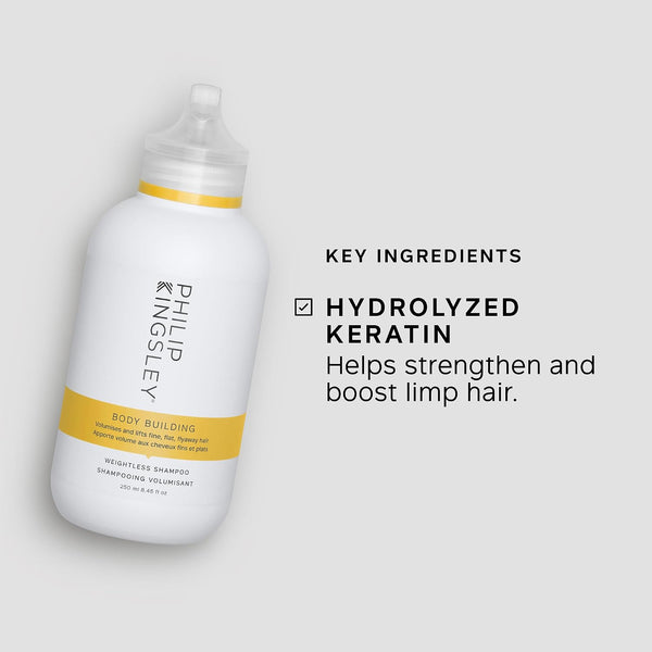 PHILIP KINGSLEY | Body Building Weightless Shampoo | Volumizing Shampoo for Fine, Limp, Flat, Flyaway Hair | Hydrates, Thickens, Lifts and Adds