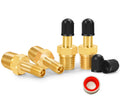 GODESON 1/4" NPT Tank Valve, Anti-Corrosion Brass Schrader Valve with 1/4" Male NPT,Using with Air Compressor Tanks(Pack of 4) 1/4"NPT