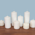 Stonebriar Unscented White Tall Pillar Candles, 65 Hour Burning Candle Pillars, Perfect for Decor, Weddings, Emergencies 3" X 6", 6 count Pack of