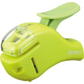 Kokuyo Stapleless Stapler, Harinacs Handheld Staple-Free, Up to 5 Sheets No Staple Binding, Portable Holeless Compact Alpha, Green, Japan Import