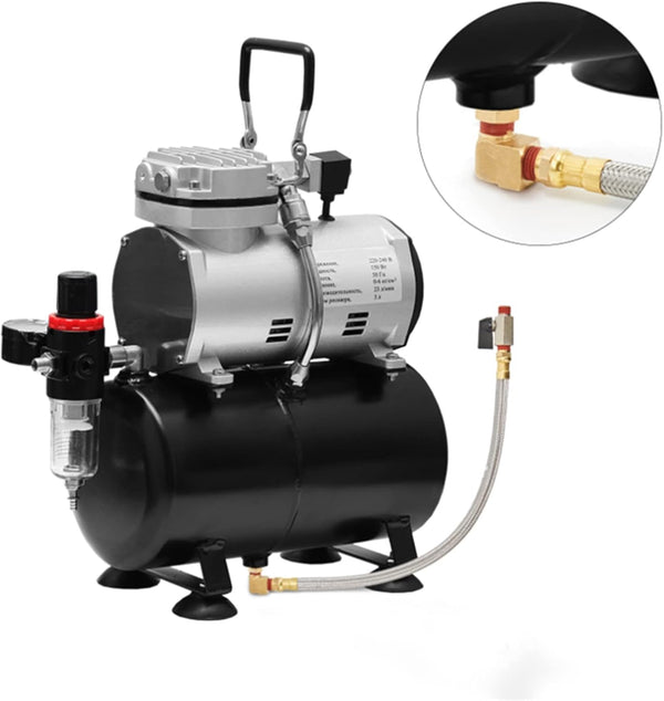 Extended Tank Drain Valve Assembly Kit Flexible Braided Steel Tube 15 Inch 1/4 Inch NPT Pipe Fitting for Air Compressor
