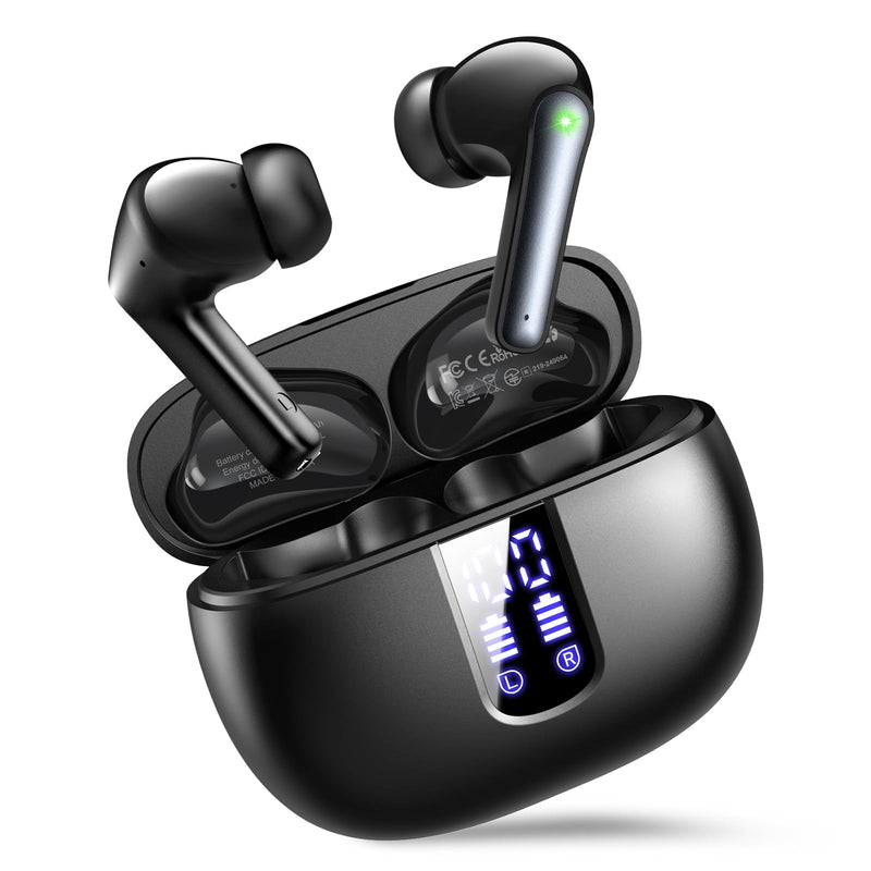 Ear Buds Wireless Earbuds - Bluetooth 5.3 Headphones (48H Playback) Built in Mic with LED Display Charging Case, IP7 Waterproof Earphone for