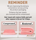 Hicober Microfiber Hair Towel Wrap for Women,Quick Dry, Pink Grey, 2-Pack Pink,grey Large