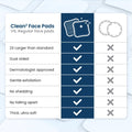 Clean Skin Club Clean² Pads 2.0 [NEW & Improved Edges] Guaranteed Not to Shed & Tear Face Pads, Unique Triple Layers, Textured & Ultra Soft Side,