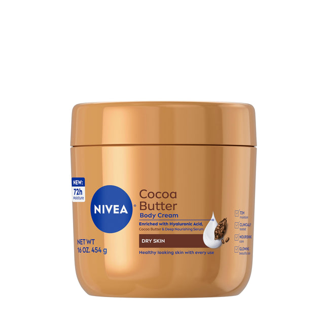 NIVEA Cocoa Butter Body Cream with Deep Nourishing Serum, Cocoa Butter Cream for