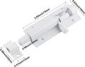 2 PCS Barrel Bolt Latch, 3 Inch, White, Aluminum Alloy | Heavy Duty Slide Lock, For Security Gate Slide Bolt, Garage Door Latches, Warehouse Shed