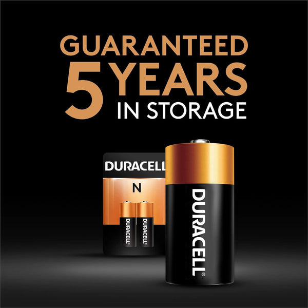 Duracell N 1.5V Alkaline Battery, 2 Count Pack, N 1.5 Volt Battery, Long-Lasting for Key Fobs, GPS Trackers, and More 2 Count (Pack of 1)