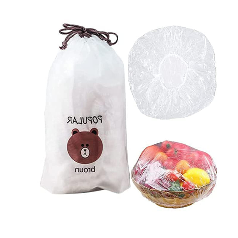 Fresh Keeping Bags Covers - Stretch Plastic Bowl Covers & Reusable Plastic Wrap - Universal Kitchen Wrap - 100Pcs