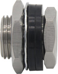 Stainless Steel Bulkhead Fitting 1/4" NPT Female Bulked Coupler Thru-Bulk Tank Fitting Connector (Pack of 2)