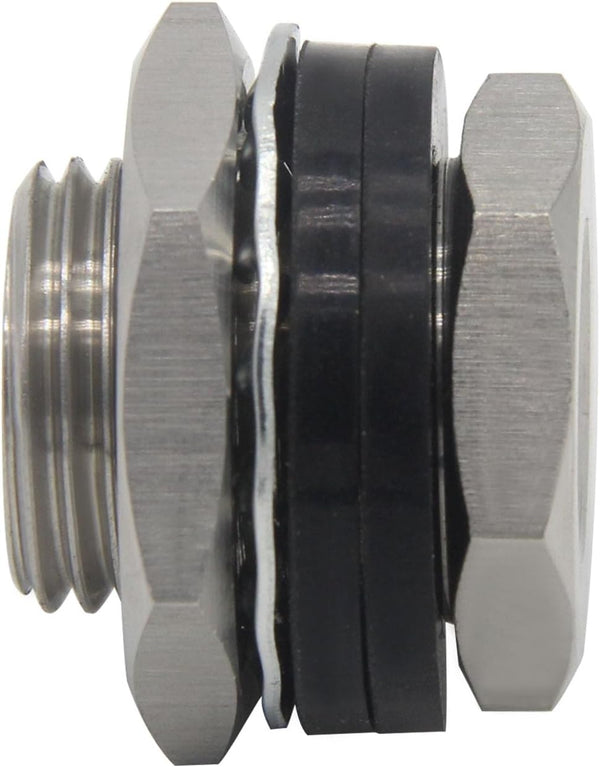 Stainless Steel Bulkhead Fitting 1/4" NPT Female Bulked Coupler Thru-Bulk Tank Fitting Connector (Pack of 2)