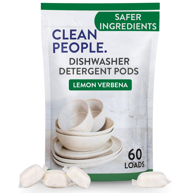 The Clean People Dishwasher Pods - Cuts Grease & Rinses Sparkling Clean - Residu