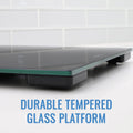 DMI Digital Talking Bathroom Scale, Sleek Tempered Glass, Clinically Accurate Measurements, Large LCD Screen, 440 lb. Weight Capacity 1