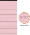 Amazon Basics Narrow Ruled Writing Pads, Perforated, 5" x 8", Multicolor, 6-Pack of 50 Sheets Multicolor 6-pack 5x8 Narrow Ruled