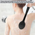 Back Bath Brush - Curved Long Handle Shower Brush with Medium Stiff Bristles for Cleaning and Exfoliating Body, Back Scrubber for Men & Women