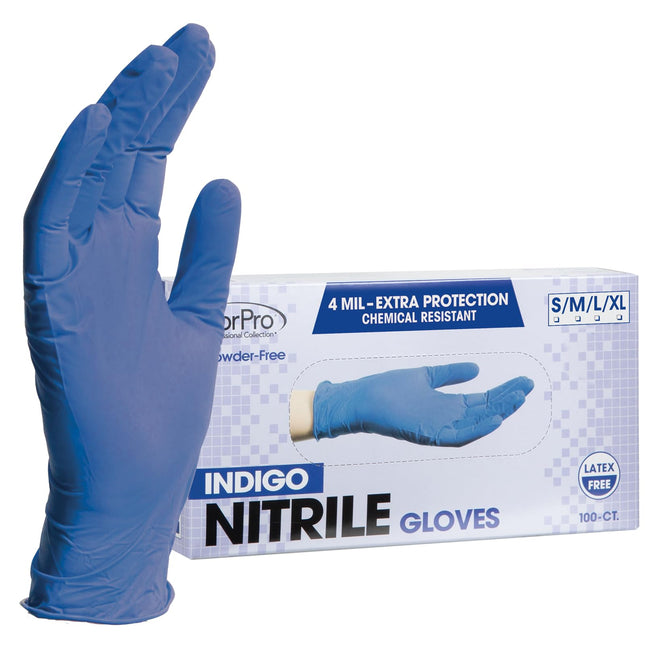 Forpro Professional Collection Disposable Nitrile Gloves, Chemical Resistant, Po