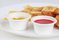 Golden Apple, 2oz-100ct Portion cups. Compostable Sugarcane/Bagasse. Biodegradable. Sample food cops.