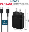 AISNI USB C Charger, 2 Pack 25W Type C Charger Fast Charging with USBC Chargers Cable 6 FT Android Phone Charge for Galaxy S25/