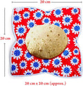 Healthandyoga™ Roti, Tortilla & Breads Covering Cloth - Square Shape Cotton Cloth - Cotton Wrapping Cover