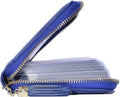 Easyoulife Credit Card Holder Wallet Womens Zipper Leather Case Purse RFID Blocking Royal Blue