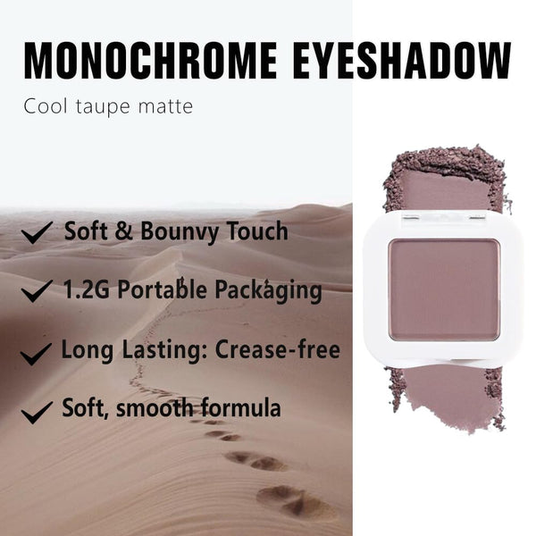 Evpct Mauve Taupe Matte Single Eye Shadow Palette Makeup for Older Women, Plum Lavender Purple Natural Cream Eyeshadow Palette for Green Eyes,