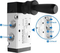 Baomain Manual Hand Lever Control Valve 4H310-10 G3/8" Air Inlet 5 Way 2 Position Pneumatic Solenoid Valve
