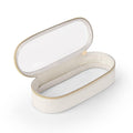 Soimeat Clear Travel Makeup Brush Holder, Leather Makeup Brush Toiletry Bag, Portable Cosmetic Brush Case, Transparent Waterproof Makeup Brush