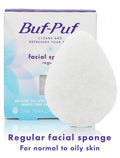 Buf-Puf Regular Facial Sponge, Dermatologist Developed, Removes Deep down Dirt & Makeup That Causes Breakouts and Blackheads, Reusable,