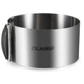 CALIFORNIA CADE ELECTRONIC Cake Mold-Cake Ring-Adjustable Round Stainless Steel 6 to 12 Inch, 6 Inch Baking Ring for Supporting Decorating Icing