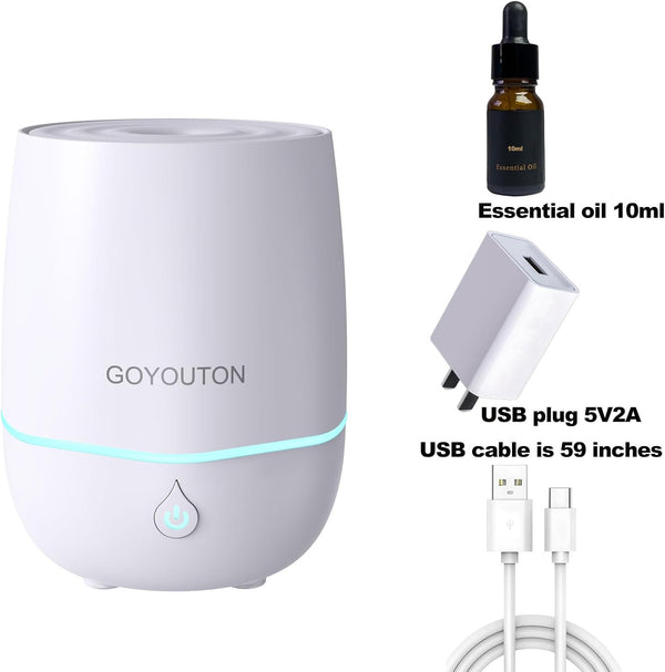 Essential Oil Diffuser, 200ML Diffusers for Home Scent Aromatherapy Diffuser Air Desk Humidifier Oil Diffuser romfor Bedroom Room Office with 7