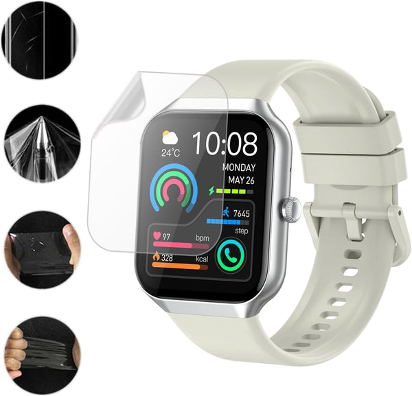 Screen Protector Compatible for Togala Smart Watch 1.96" (6 Pack) Clear TPU Soft Film Compatible for Jugeman P99 / P98 Smart Watch
