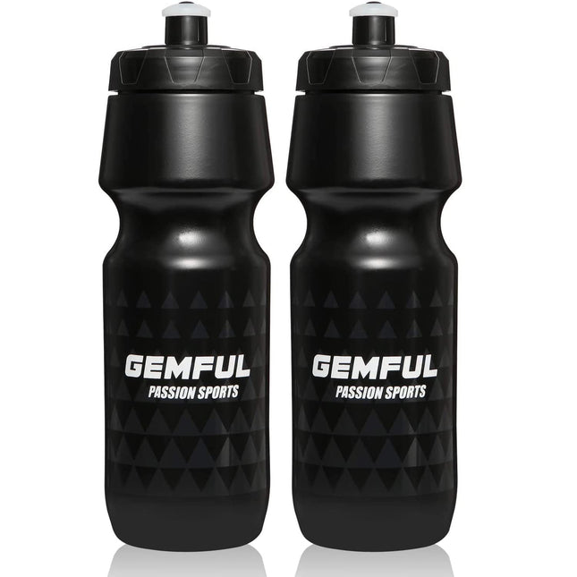 GEMFUL Bike Water Bottle BPA Free 750 Ml 2 Pack