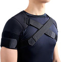 Kuangmi Double Shoulder Support Brace Strap Wrap Neoprene Protector,M