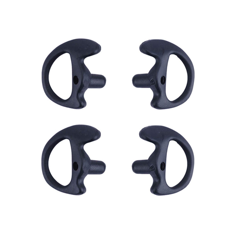 K-Storm Replacement Silicone Radio Ear Mold for Acoustic Tube Earpiece Black Large (Pack of 2)