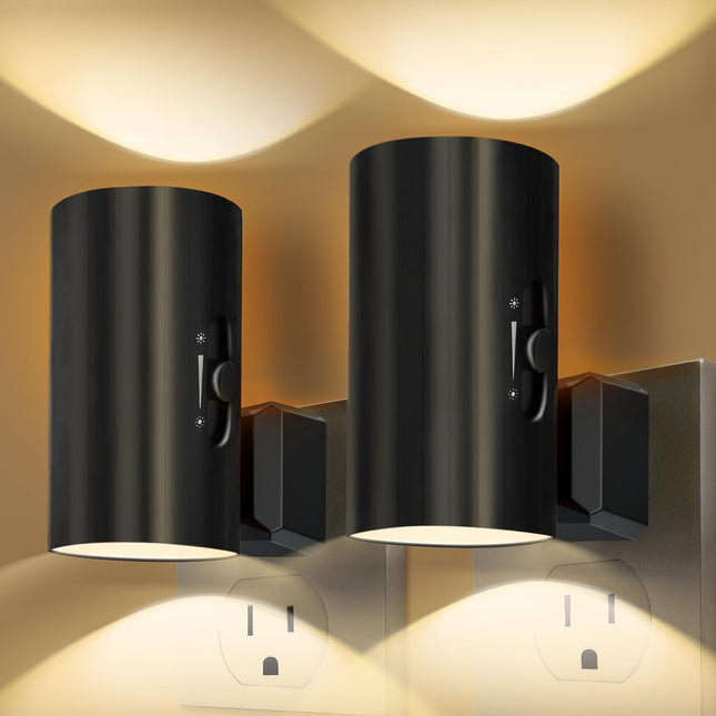 Night Lights Plug into Wall, LED Plug in Night Light, Dusk to Dawn Light Sensor, 0-100LM Adjustable Brightness Wall Ligh