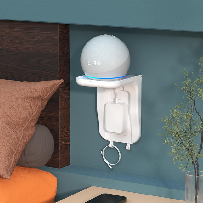 Suptek Wall Outlet Shelf 2 Pack,Home Wall Shelf Organizer for Outlets,Perfect for Bathroom, Kitchen, Bedrooms,Hold Cell 