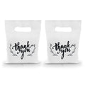 KEEPARTY 100 PCS Small Thank You Merchandise Bags Plastic Goodie Bags Party Favor Bags for Birthday Party Baby Shower Wedding Merchandise Gifts