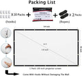 Mdbebbron 120 inch Projector Screen 16:9 Foldable Anti-Crease Portable Projector Movies Screens for Home Theater Outdoor Indoor Support Double