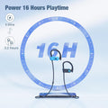 Boean Bluetooth Headphones, Bluetooth 5.3 Wireless Headphones with 16 Hours Playtime, Stereo Bass IPX7 Waterproof Over Ear Earphones AI Music