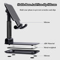 Meetuo 2 Pcs Cell Phone Stand for Desk, Adjustable & Foldable Phone Holder | Adjustable Angle Height, Fully Foldable&Portable, Compatible with