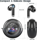 Wireless Earbuds Bluetooth Headphones, Bluetooth 5.4 Stereo Sound with LED Display, Active Noise Cancellation, IP7 Water Resistant In-Ear