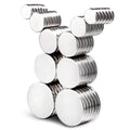 DIYMAG 60Pcs Refrigerator Magnets, 5 Different Sizes Fridge Disc Magnets with Stainless Steel Coating for Hobbies, DIY, Kitchen 5sizes-60Pcs
