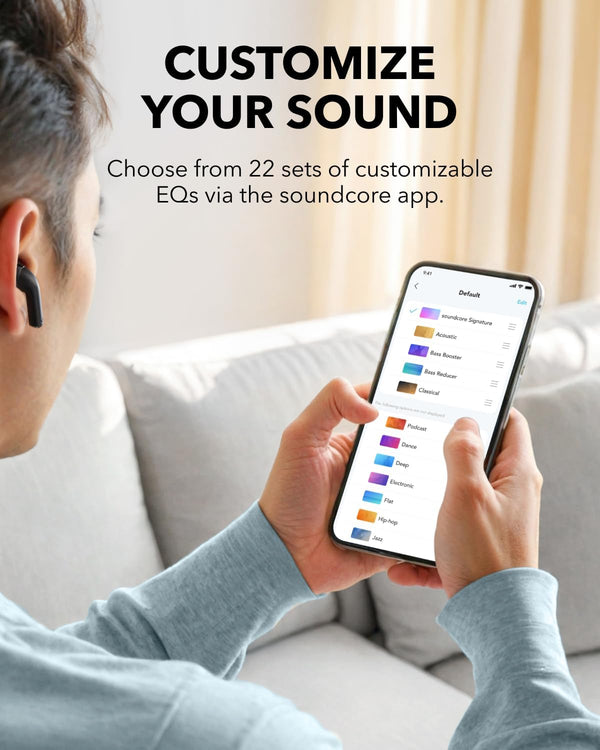 Soundcore K20I by Anker, Semi-In-Ear Earbuds, Bluetooth Wireless, 36H Playtime, Fast Charge, Clear Sound, Comfortable Fit, ENC 2-Mic Clear Calls,