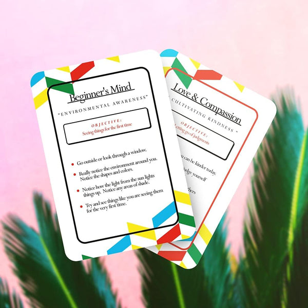Allura & Arcia 52 Mindfulness Cards - Stress Less, Mindful Meditation, Gratitude, Kindness, Self Care & Relaxation 4 x 5 x 0.75 inches