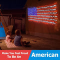 MZD8391 American Flag Lights 420 Super Bright LEDs, Waterproof LED US Flags Light for 4th of July Decorations, Memorial Day, Independence Day,