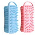2Pack Dual Sided Silicone Body Scrubber for Exfoliating, Shower and Scalp Massage, 2 in 1 Bath & Shampoo Brush,Soft Exfoliating Body Shower